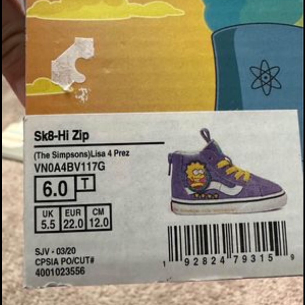 Vans Sk Hi Zip Size 6 T